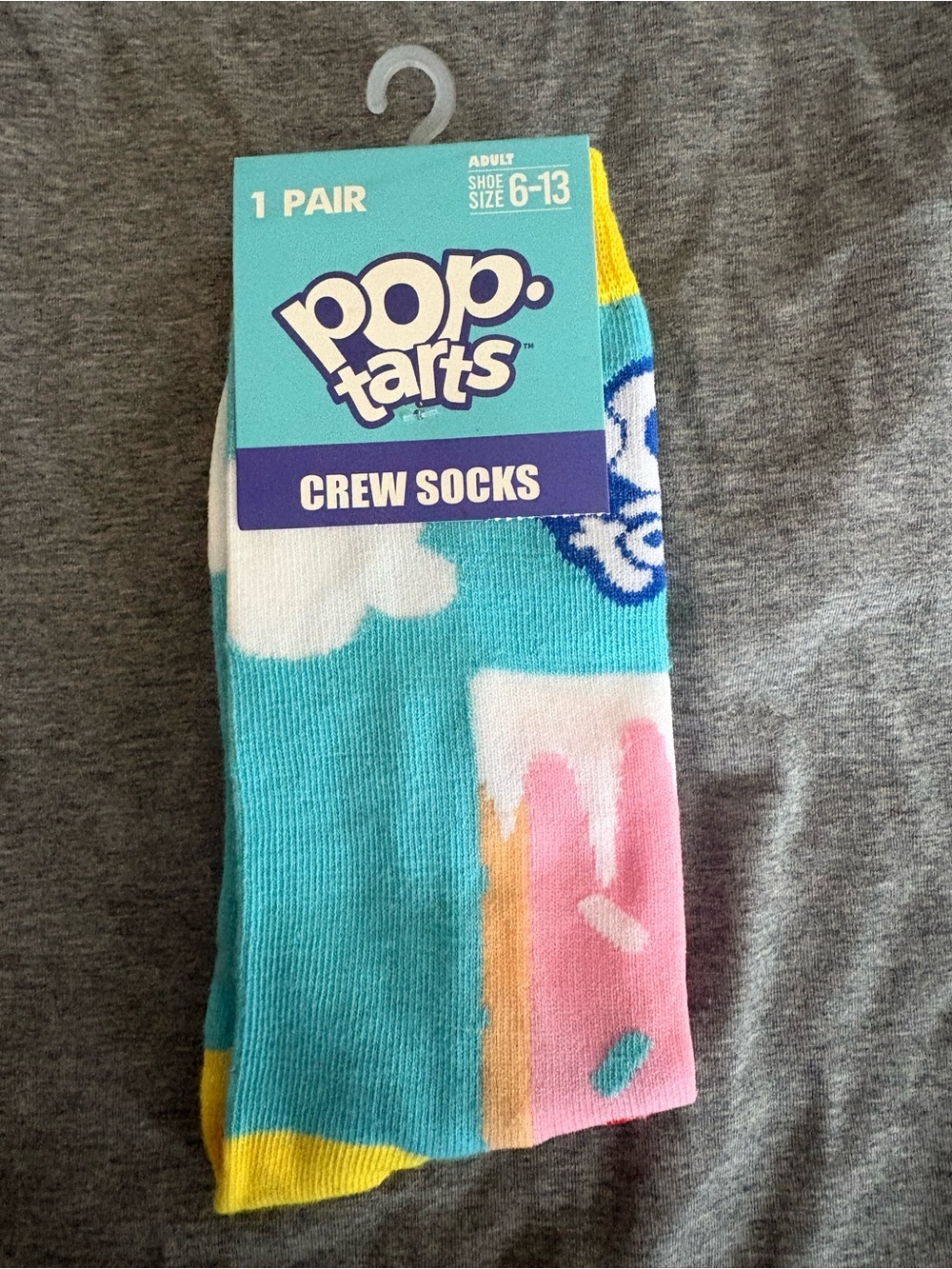 Pop-Tarts Crew Socks Adult Size 6-13 Frosted Fun Novelty Socks NWT